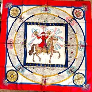 Hermes Feux D’Artifice Silk Scarf